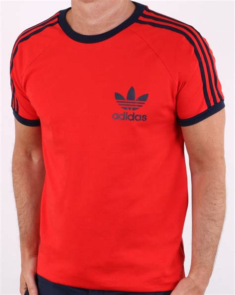 adidas 3 streifen t shirt rot|adidas originals 3 stripes.